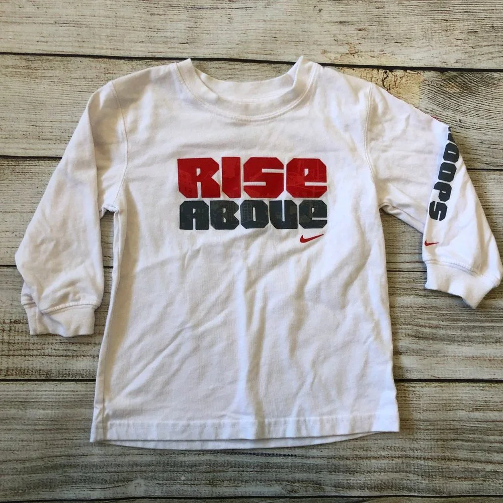 Nike 2T T-Shirt Rise Above Basketball Toddler Baby Long Sleeve Tee‎ Shirt Boys